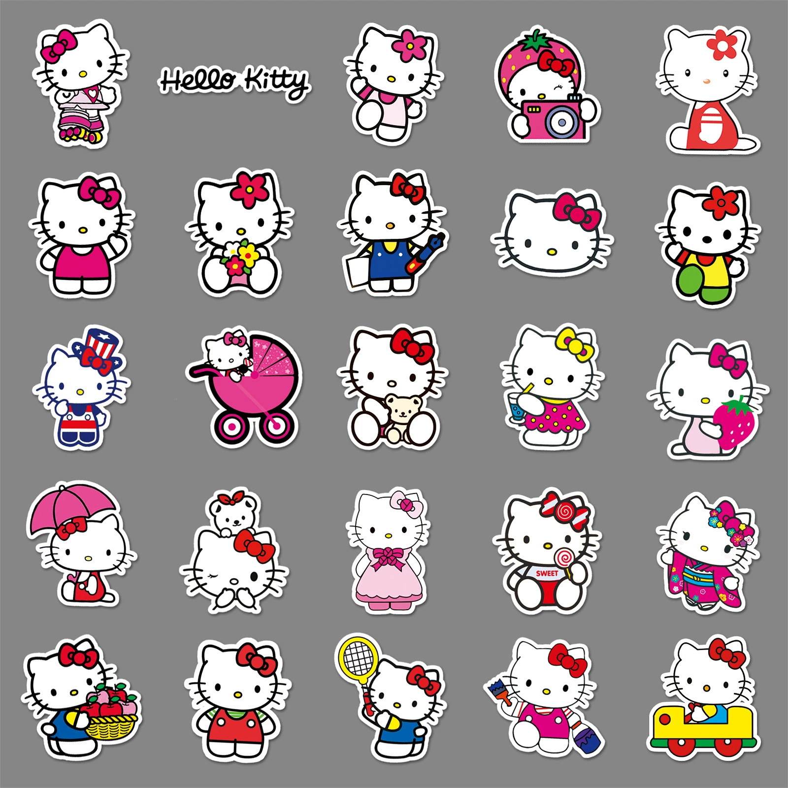 Hello kitty, милый декоративный наклейка, чемодан, (跨境贸易)