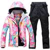 Ski ski suit, keep warm winter street top, windproof waterproof wear-resistant set, increased thickness