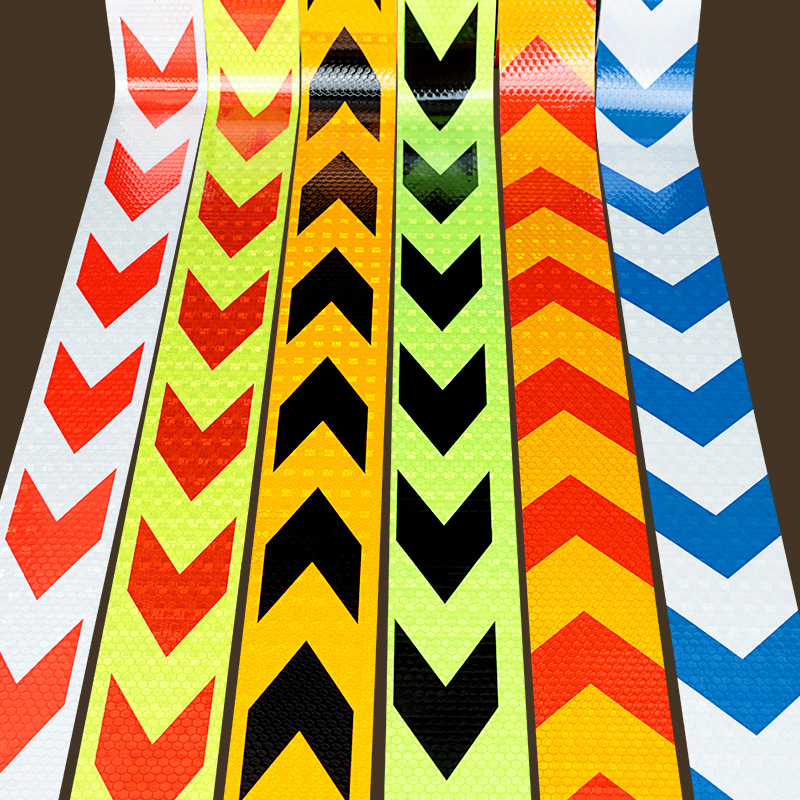 货车身尾箭头导向标反光贴条汽车挖掘机保险杠夜间防撞标识警示贴