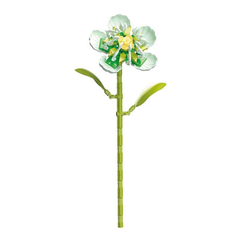 钻马积木花永生花束抱抱桶仿真花小颗粒积木DIY玩具七夕女生礼物|undefined