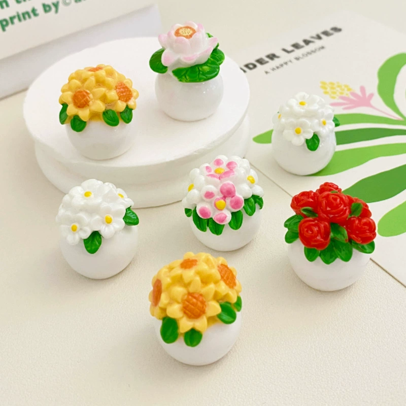 Креативные милые цветы, суккуленты в горшках, стерео, украшения своими руками, аксессуары, микропейзаж, миниатюрные настольные украшения