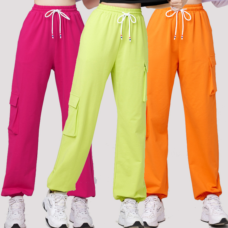 Square Dance Clothing Spring and Summer Cotton New Watch Performance Group Fitness Shuffle Dance Sports Shake Pants Women's Single Piece