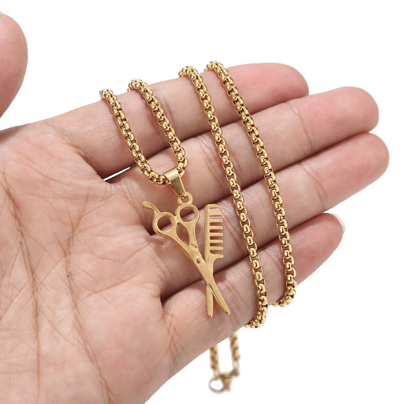 Wholesale Jewelry Retro Scissors Spoon Kitchen Knife 304 Stainless Steel Plating display picture 2