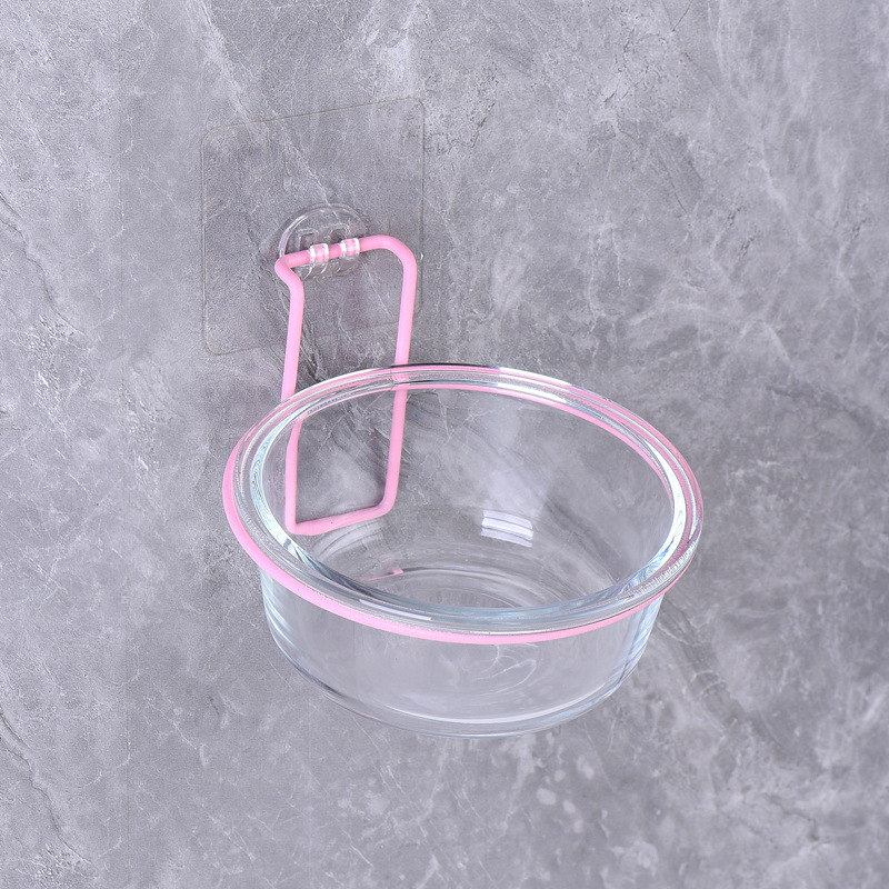 순수 컬러 유리 + 핑크 벽걸이