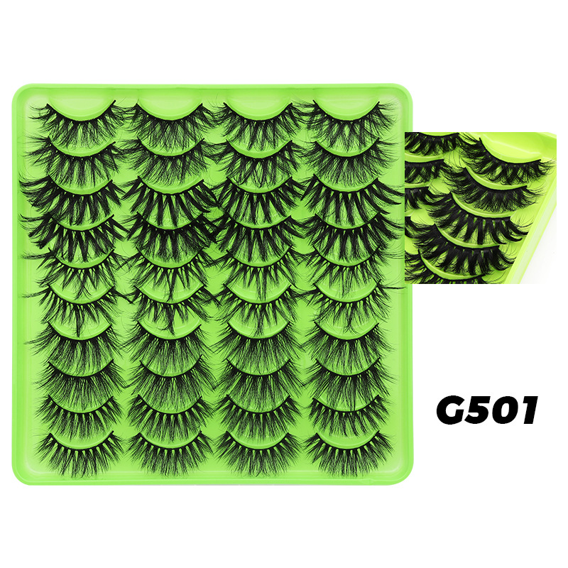Dingsen pestañas postizas transfronterizas de múltiples capas de tres D estéreo 20 pares de pestañas cruzadas pestañas rizador
