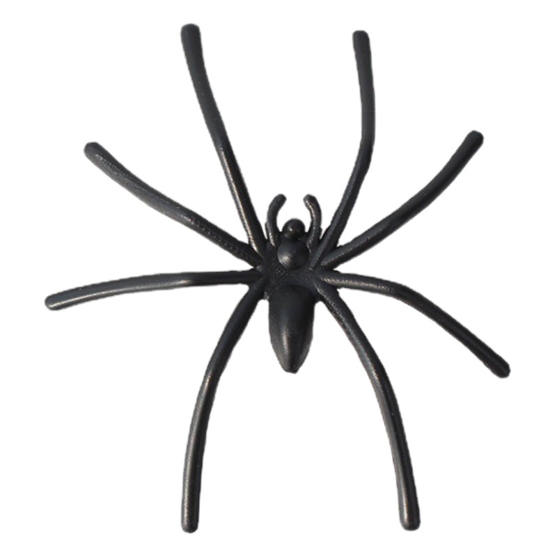 Decoraciones de Halloween negro araña pequeño tamaño fino pies plástico araña accesorios de algodón fantasma Festival Accesorios