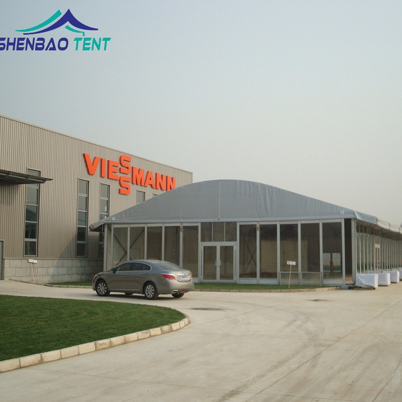 户外玻璃墙展览活动篷房 白色PVC顶布遮阳室外庆典活动帐篷