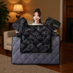 新款电动车挡风被冬季款保暖款防水加大电瓶车骑行加厚加绒 挡风