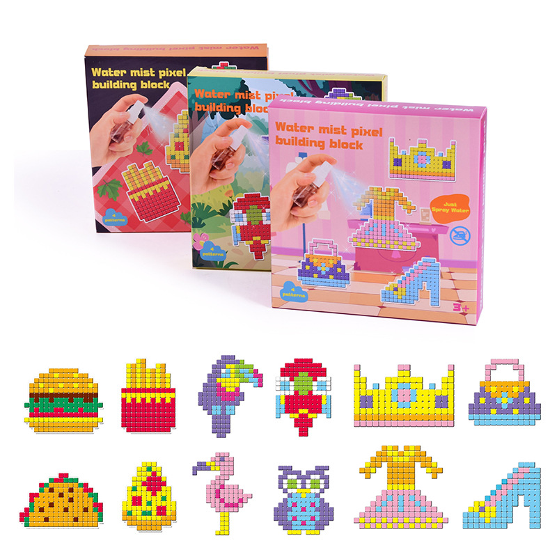 Amazon Cross-Border Best-Selling Pixel Water Bean DIY Bean Set Handmade Puzzle Bean Set Educational Toys