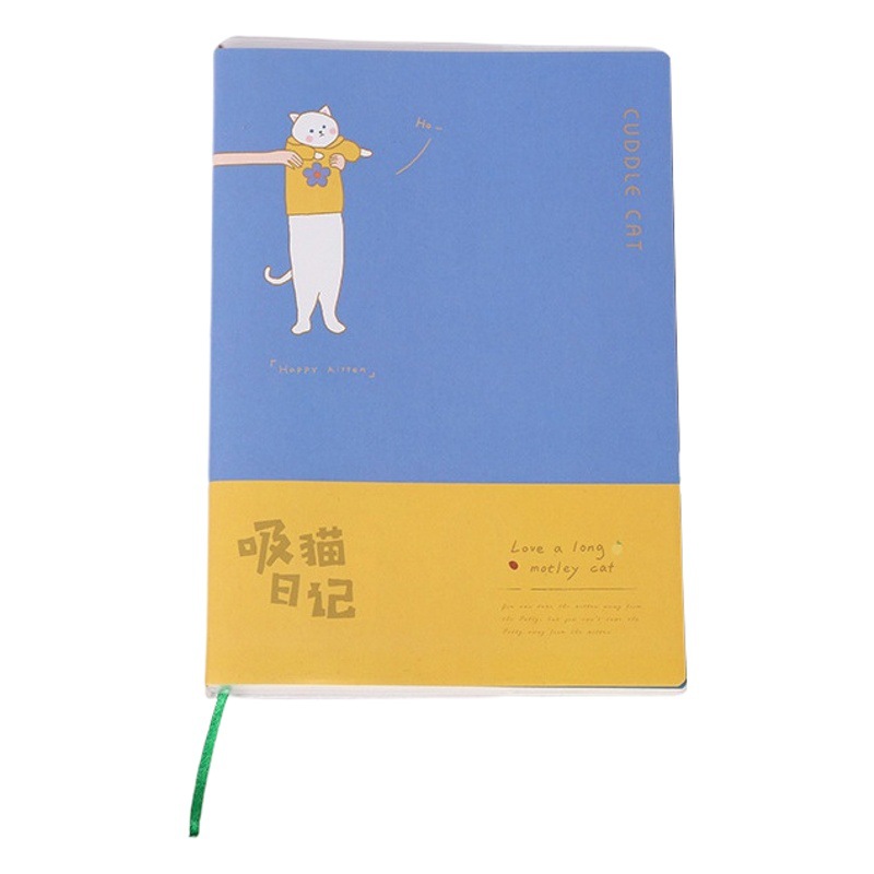 Notebook B5 al por mayor estudiante de cuero suave cubierta de goma de dibujos animados creativo de la moda cuaderno diario