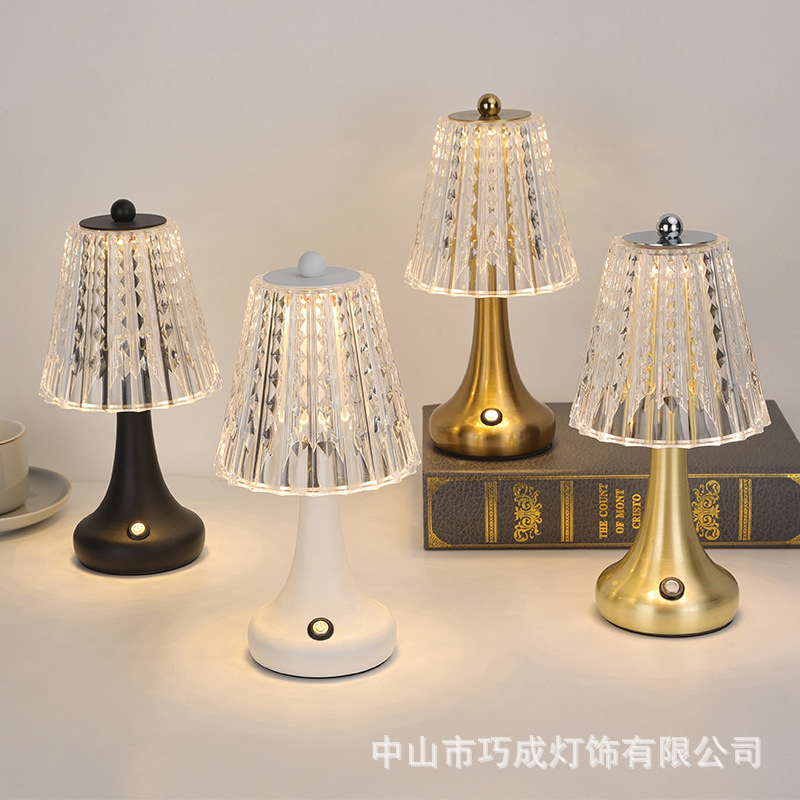 European-style Table Lamp Simple LED Nordic Wedding Study Living Room Bedroom Bedside Lamp Nightlight Decorative Table Lamp Cross-border