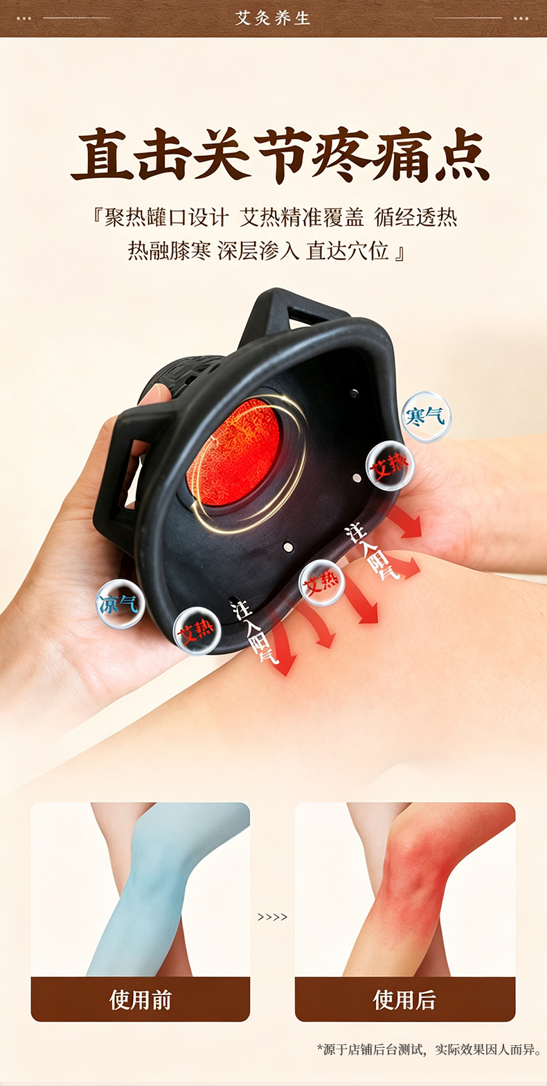 Moxa Box for Knee Moxibustion Home Use Tool with Bian Stone and Safflower Moxa Sticks 25 Count key features
