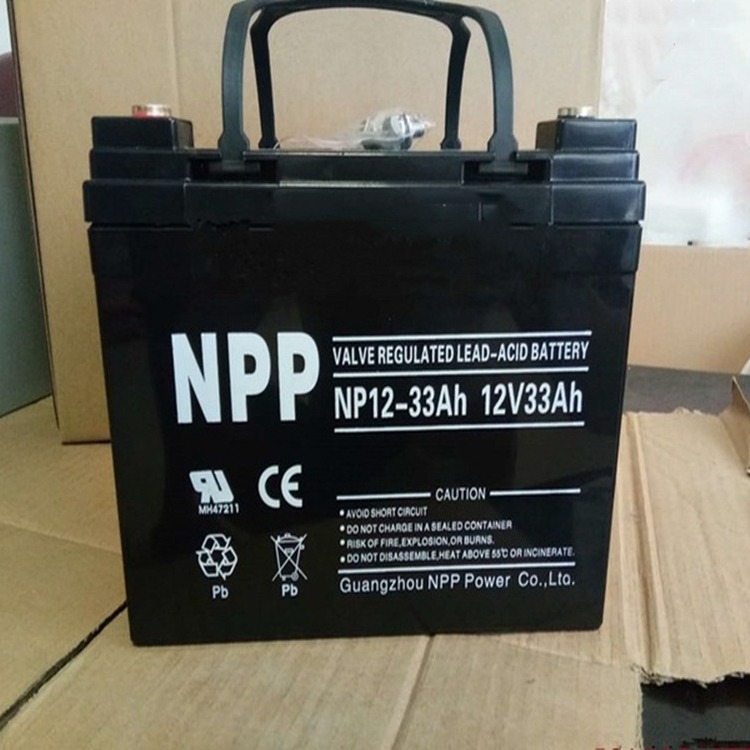 NPP耐普蓄电池NP12-33免维护铅酸蓄电池12V33AH 直流屏UPS电源