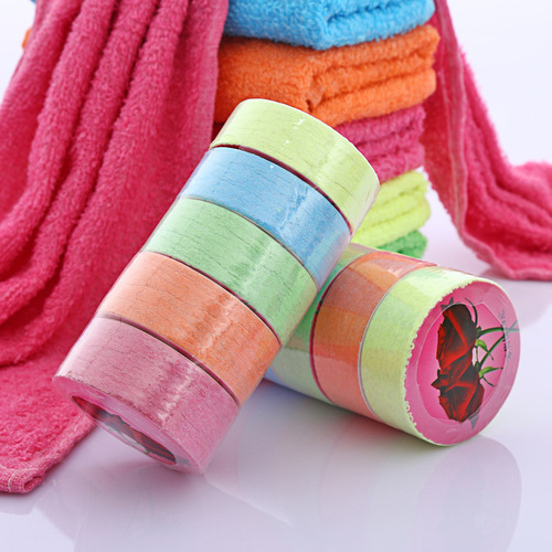 Pure cotton color compressed towel wholesale Lvyou outdoor hotel disposable portable towel advertising LOGO customization