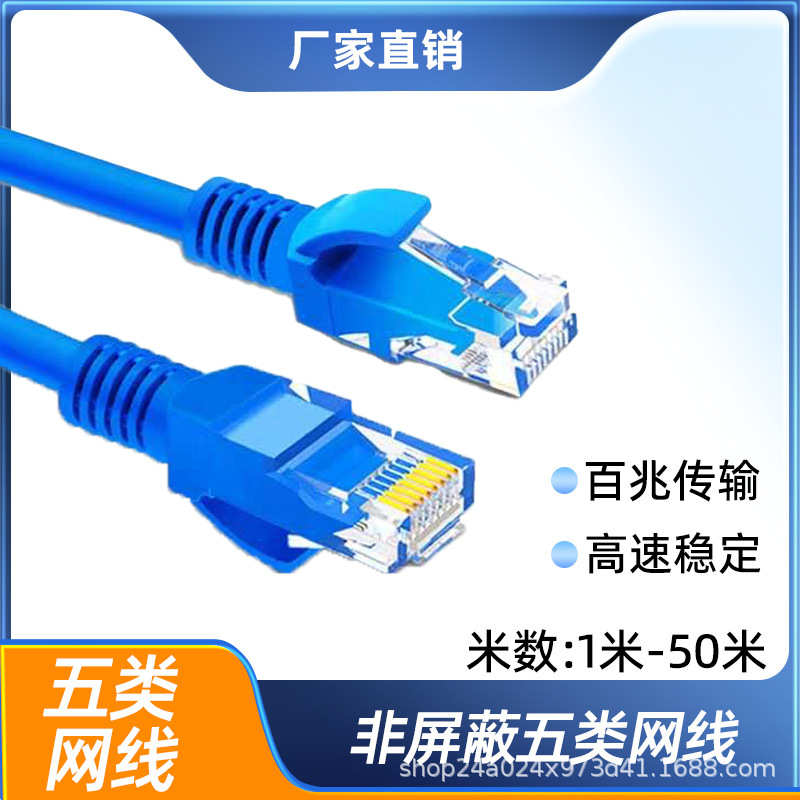 Category 5E Twisted Pair Cat5E Network Cable Jumper Wholesale Router Category 5 100m Set-Top Box Connection 1/2/ 3m