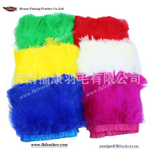 供应15厘米左右火鸡羽毛布边裙边装饰羽毛披肩羽毛布带DIY配件