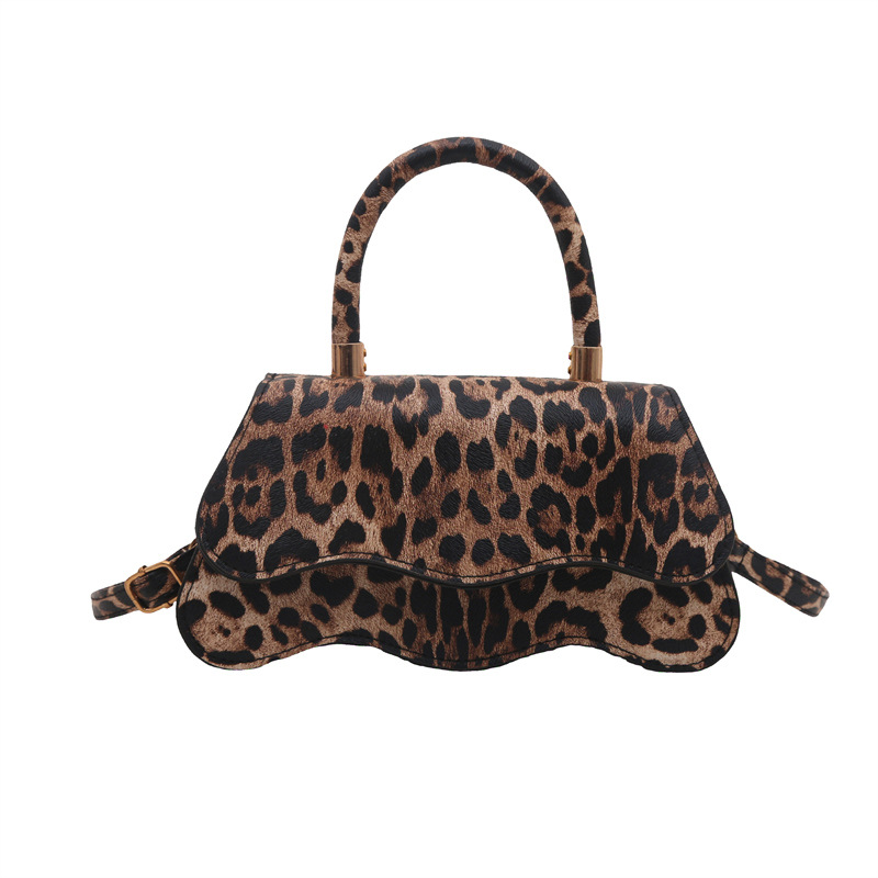 2025 nuevo patrón de leopardo europeo y americano de moda retro elegante bolso de hombro de moda moda bolso casual bolso de forma cuadrada
