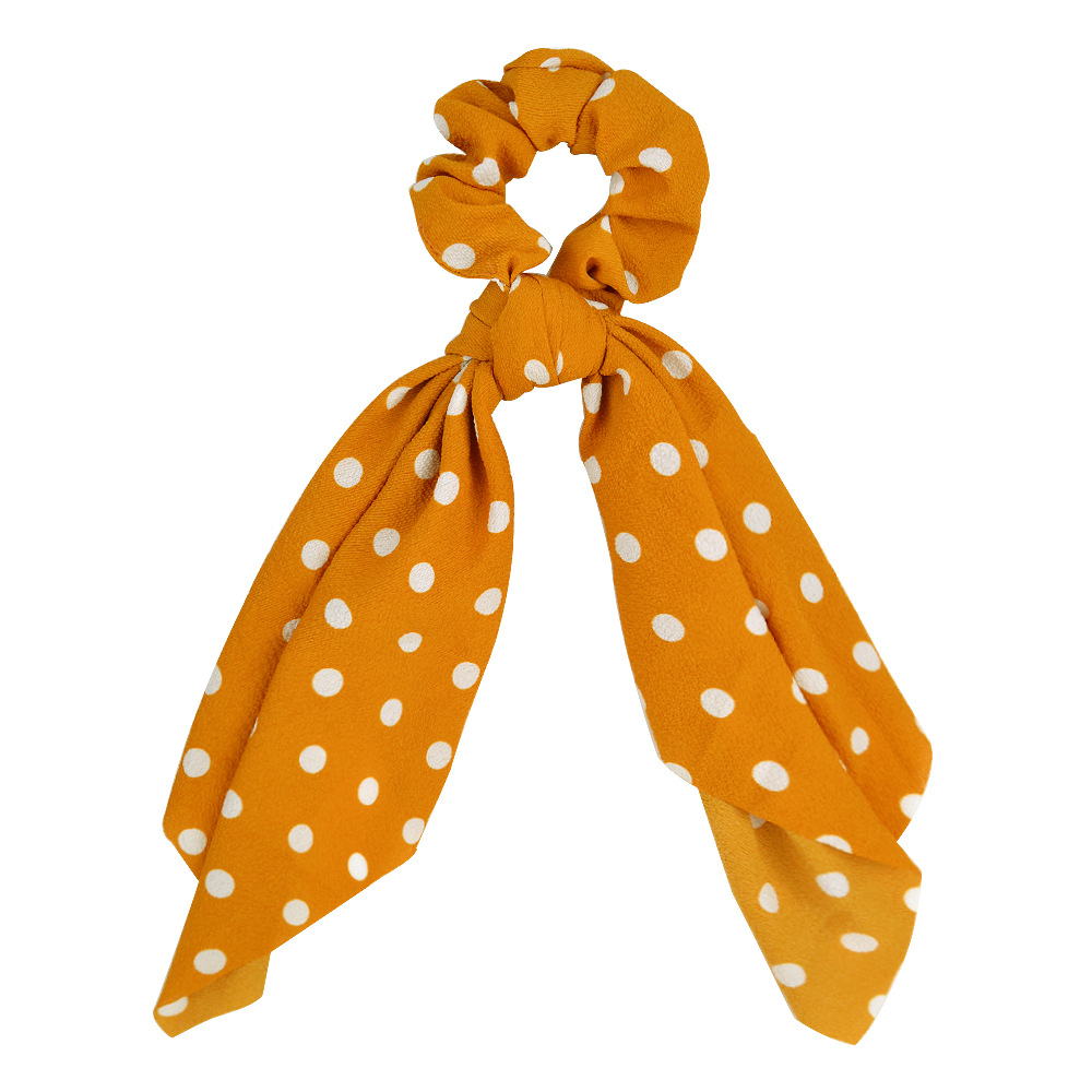 Simple Polka Dot Long Streamer Hair Scrunchies display picture 6