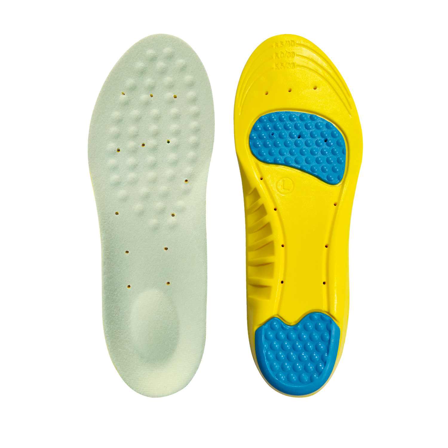 almohadilla de zapato deportivo grueso para hombre y mujer, almohadilla funcional de absorción de choque transpirable, no anti-odor, transpirable y absorbente