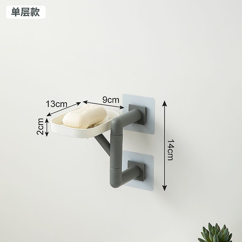 Caja de jabón colgada en la pared para inodoro giratorio drenaje de agua sin perforación de perforación de jabon multicapa colgada en la pared