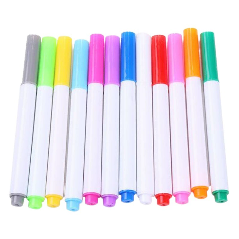Qianhui непыльный водорастворимый Мел жидкая лампа доска ручка флуоресцентная доска белая детская доска 12 цветов стираемый водный мел