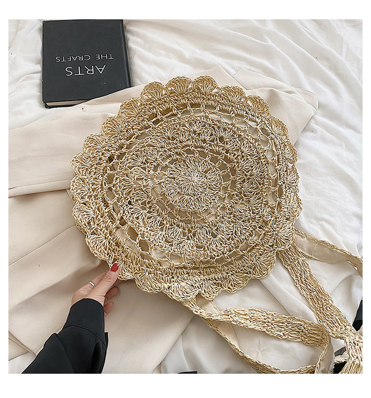 Borsa a tracolla da donna in paglia intrecciata per il mare_voghion.com