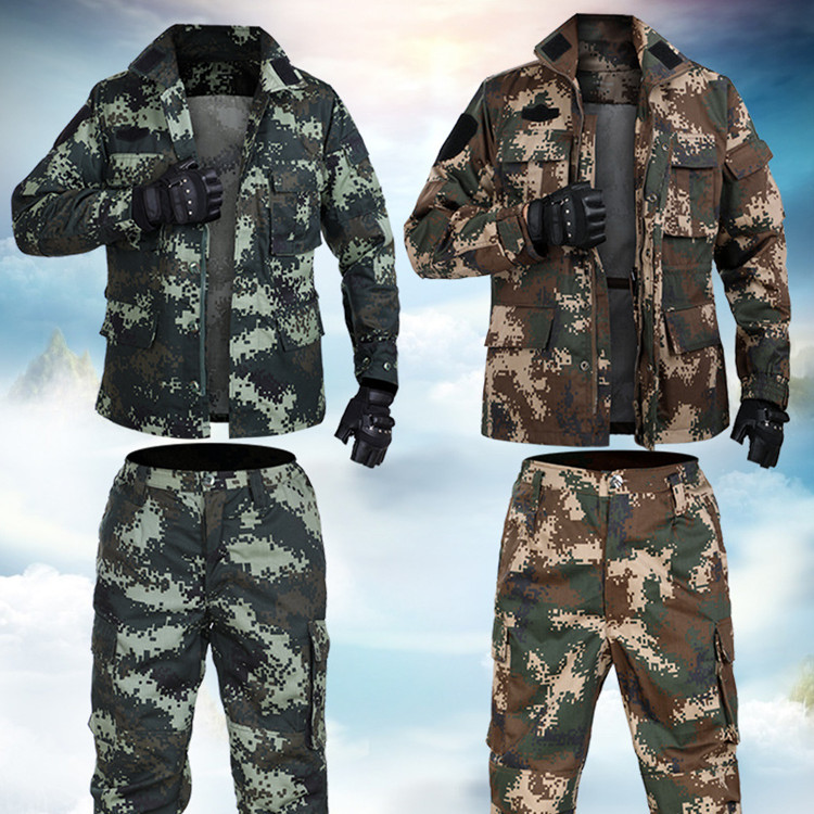 批發作訓服迷彩服套裝男女學生軍訓服戶外勞保加厚工作服多兜訓練