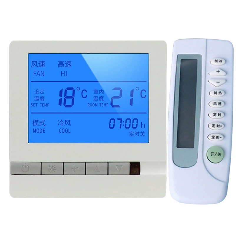 10 старого лет переключателя ЛКД панели контроля температуры термостата катушки вентилятора кондиционирования воздуха фабрики центрального умного