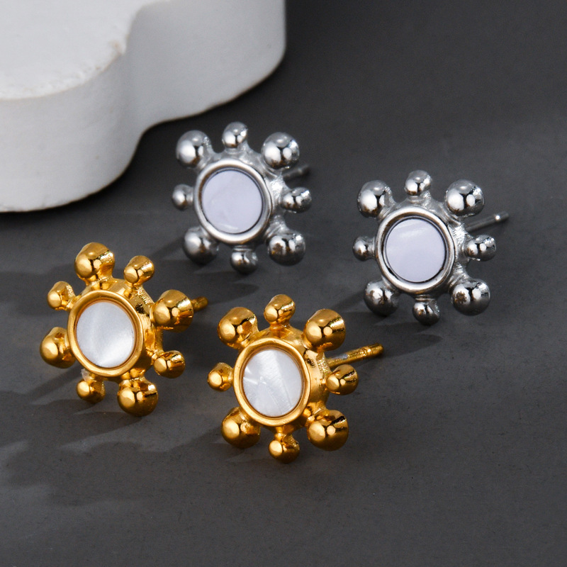 Brand small design fashionable earrings stainless steel…