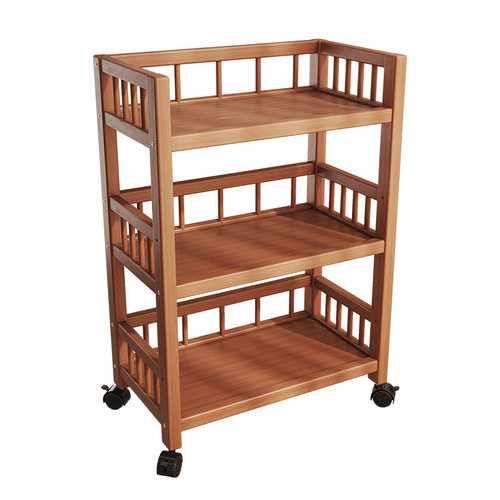 Multi-layer shelf household living room school storage rack, movable standing storage rack, one-carriage multi-purpose cart