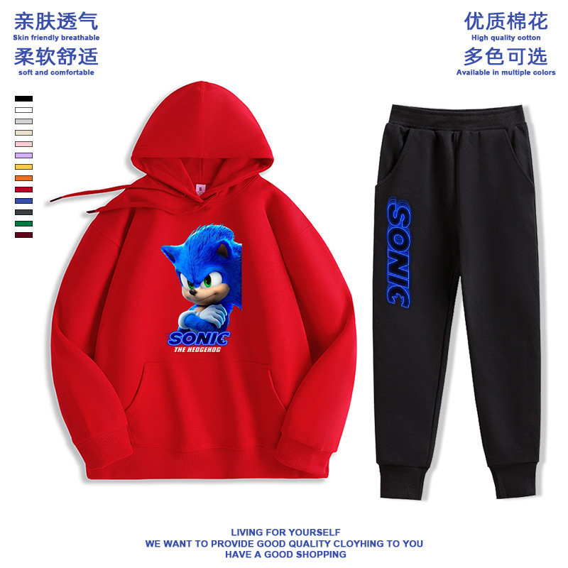 Sonic the Hedgehog Sonic Mouse Tars Casual suit Boys Girls Students Hooded Sweatshirt Pants Spring and Autumn Clothes Sonic the Hedgehog Sonic Mouse Tars Casual suit Boys Girls Students Hooded Sweatshirt Pants Spring and Autumn Clothes