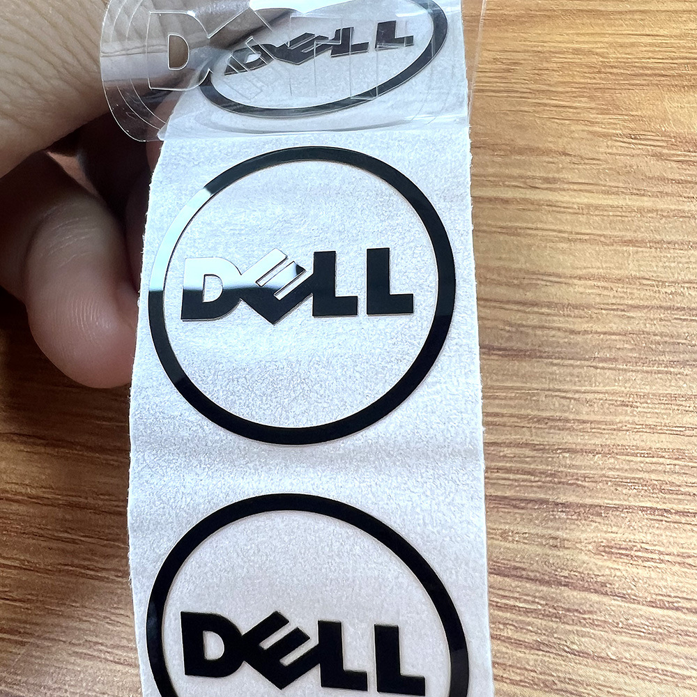 金属质感装饰件 定做PET转印贴  亮面镜面贴标 圆形镂空立体感