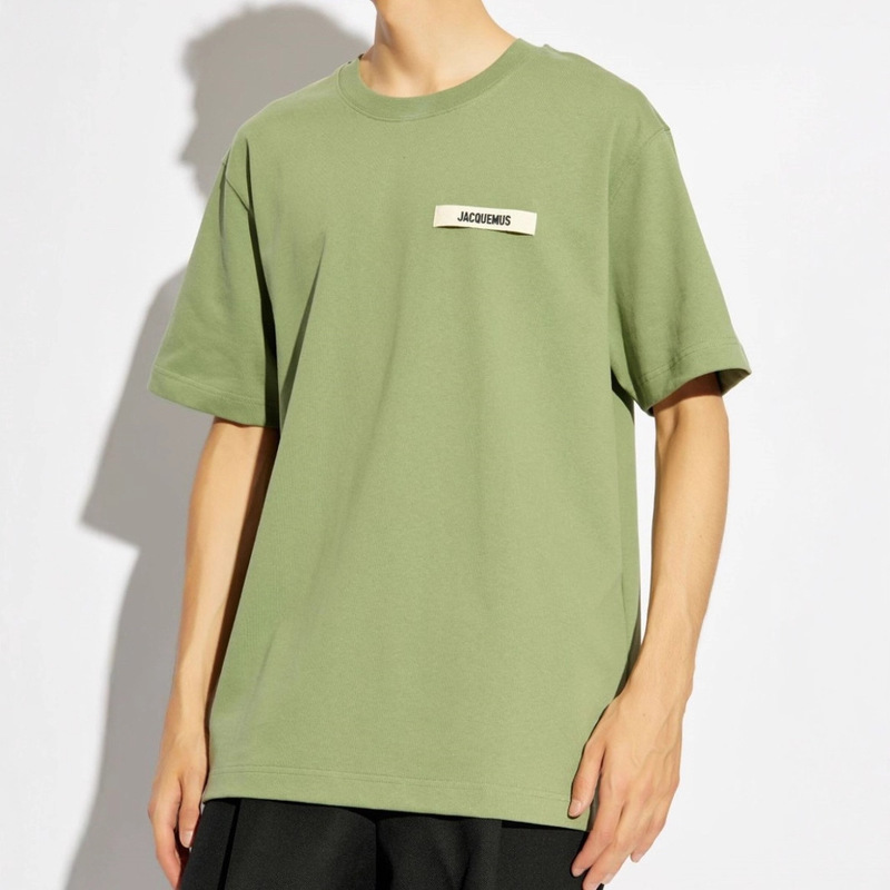 25 Years Early Autumn Men's Logo Printed Fashion Short-Sleeved T-Shirt Round Neck Classic Jacquemus Top Same Style for Men and Women 25 Years Early Autumn Men's Logo Printed Fashion Short-Sleeved T-Shirt Round Neck Classic Jacquemus Top Same Style for Men and Women