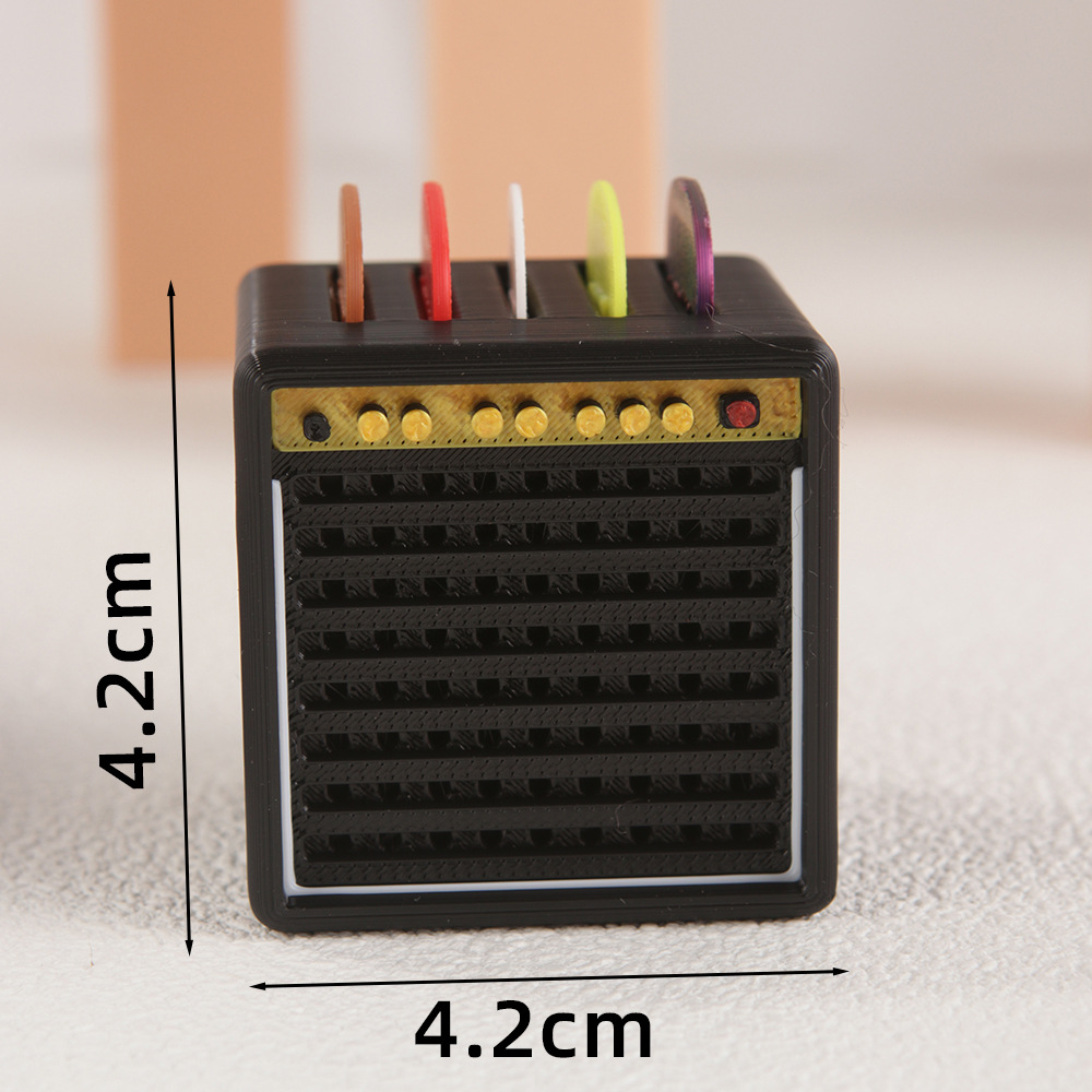 소형 검정색 픽 보관 스피커