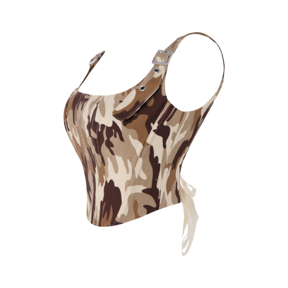 Europa y los Estados Unidos de la nueva chica caliente impresión de color chaqueta correa de hombro ajustable cintura apretada para el pecho se reúnen vestidos de forma externa