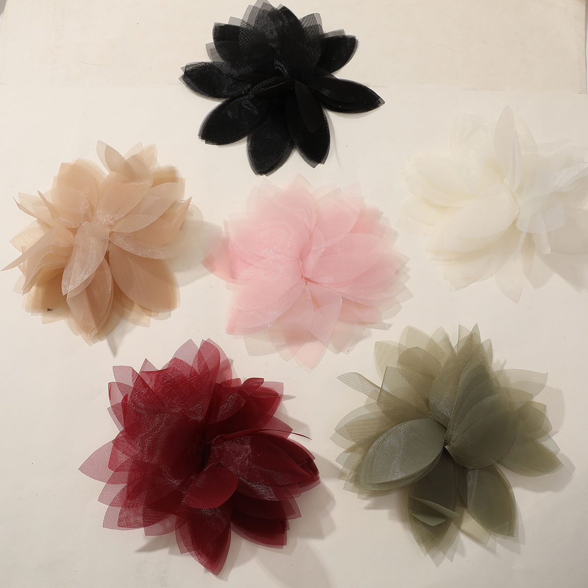 復古優雅立體網紗花花朵DIY手工頭飾髮飾女服裝輔料配件材料批發