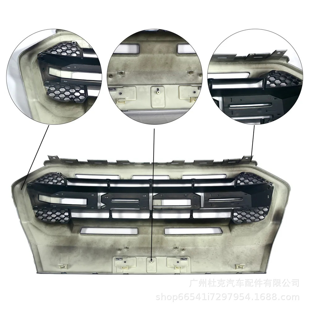 Suitable for Ford Ranger T8 2018-2021 Models with Lighted Grille, Front Face Modification Grille, Off-Road Accessories