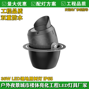 Outdoor LED adjustable angle anti-glare light tree lamp 24W projection lamp 36W projection lamp 60W semi-buried underground lamp