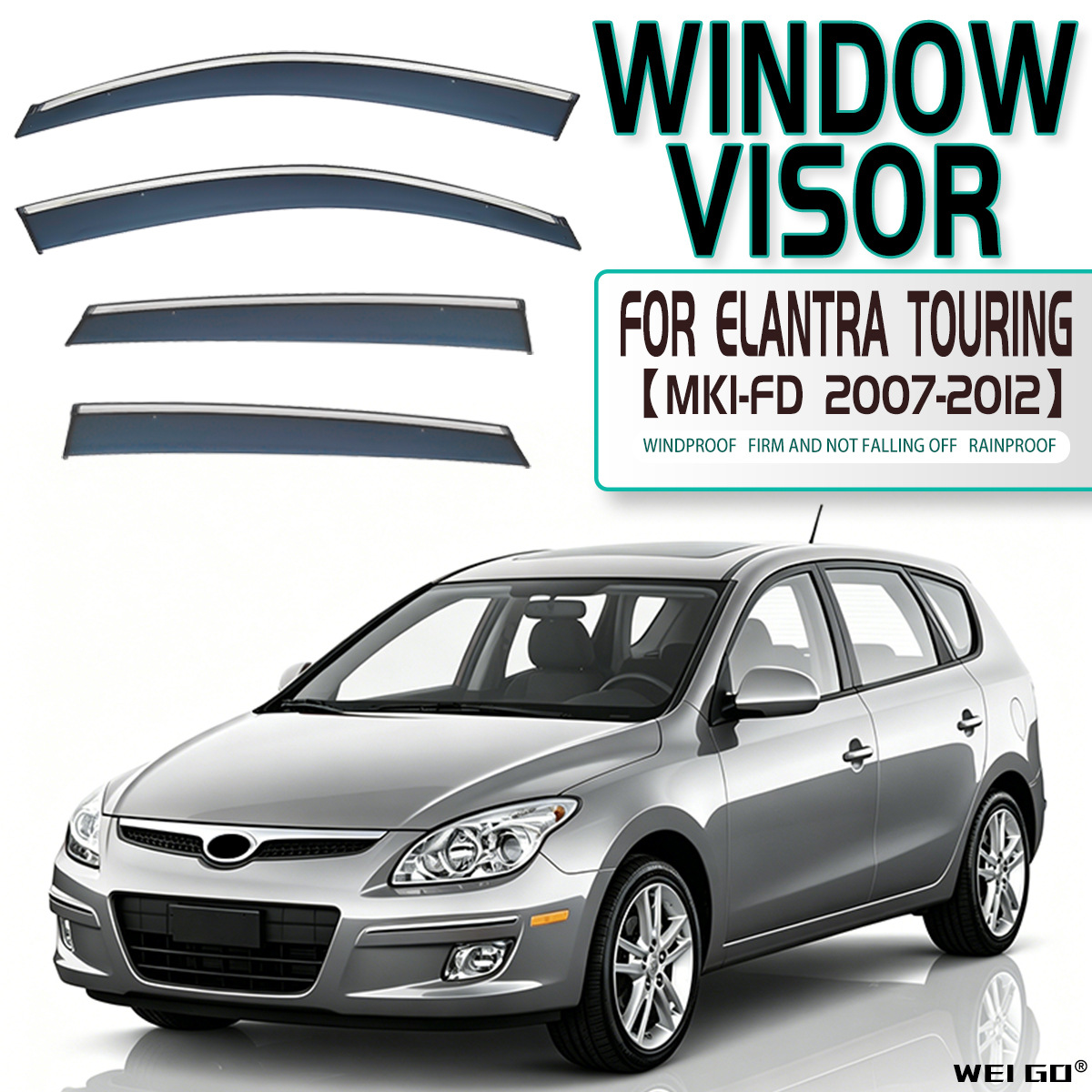 Suitable for Hyundai I30 Elantra Touring Window Visor Rain Shield