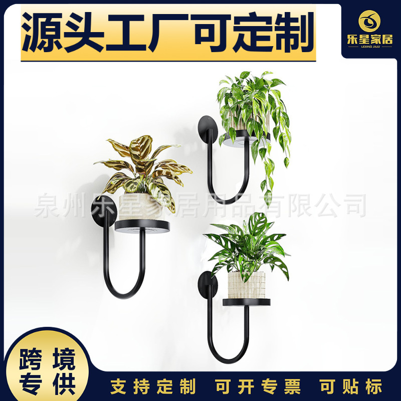 亚马逊室内植物架壁挂墙壁窗口花架悬挂绿萝架植物装饰烛台3件装