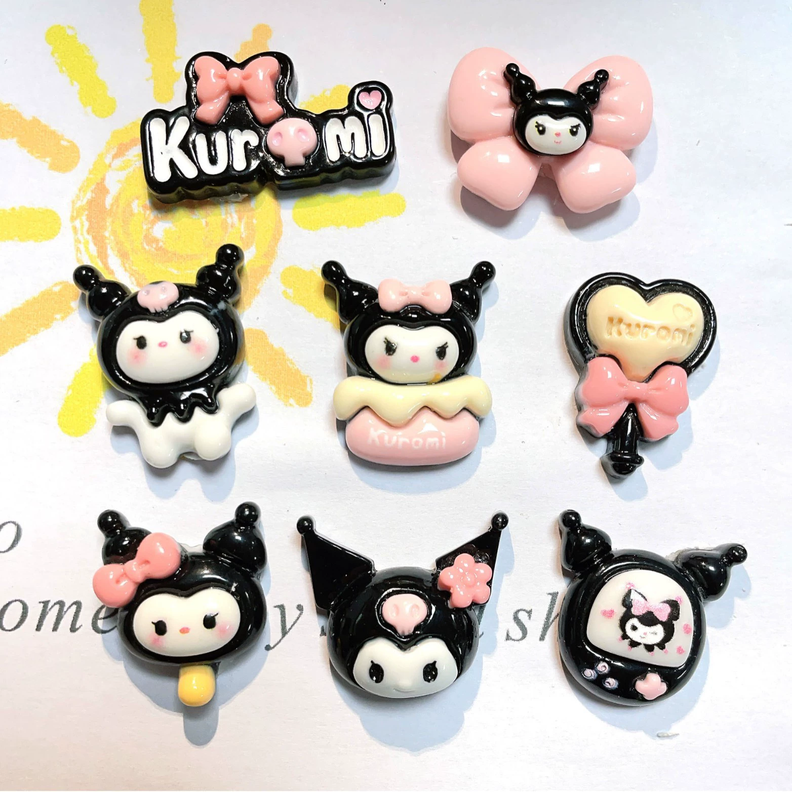 Яркий черный Curmi Sanio Butterfly торт эскимо смола аксессуар diy кремовый клей для телефона заколка для волос