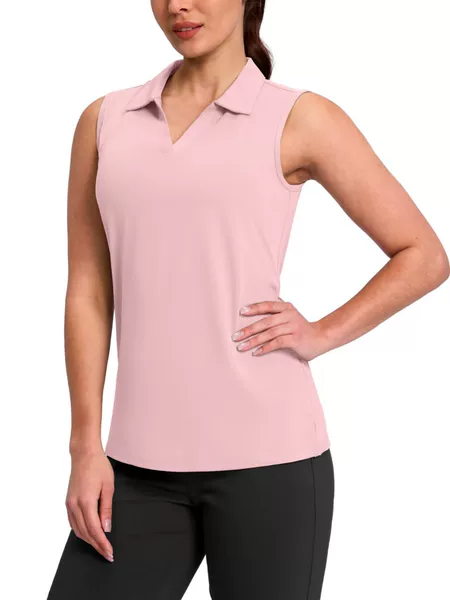 Polo Collar Tennis Wear, Golf Sleeveless Vest, Niche Design Slim-Fit Short Top