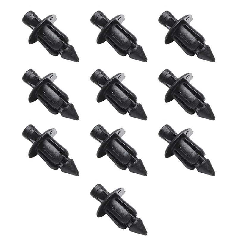 6mm diámetro flecha clipping plástico negro remache sujetador tornillo clip para accesorios de motocicleta Honda