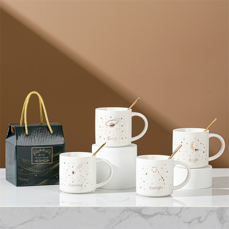 Taza de cerámica creativa taza de café de dibujos animados abre un pequeño evento de regalo publicitario taza de agua LOGO