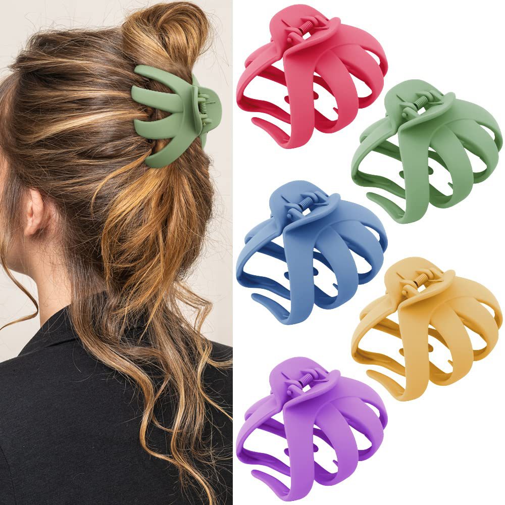Horquilla de material de PC de estilo caliente de Amazon, pinza de tiburón esmerilado, accesorios para el cabello, garra de pulpo simple para mujer, pinza para el cabello en la parte posterior de la cabeza image 27