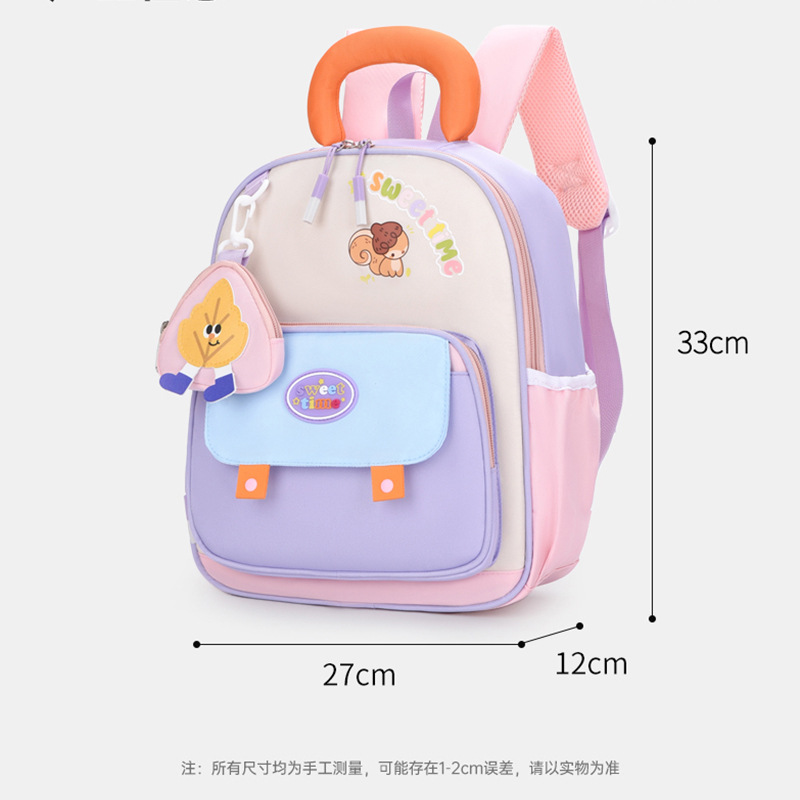 Jardín de infantes mochila para niños nueva mochila de dibujos animados transpirables para niños de 3 años y 5 años de edad, niñas mochila ligera