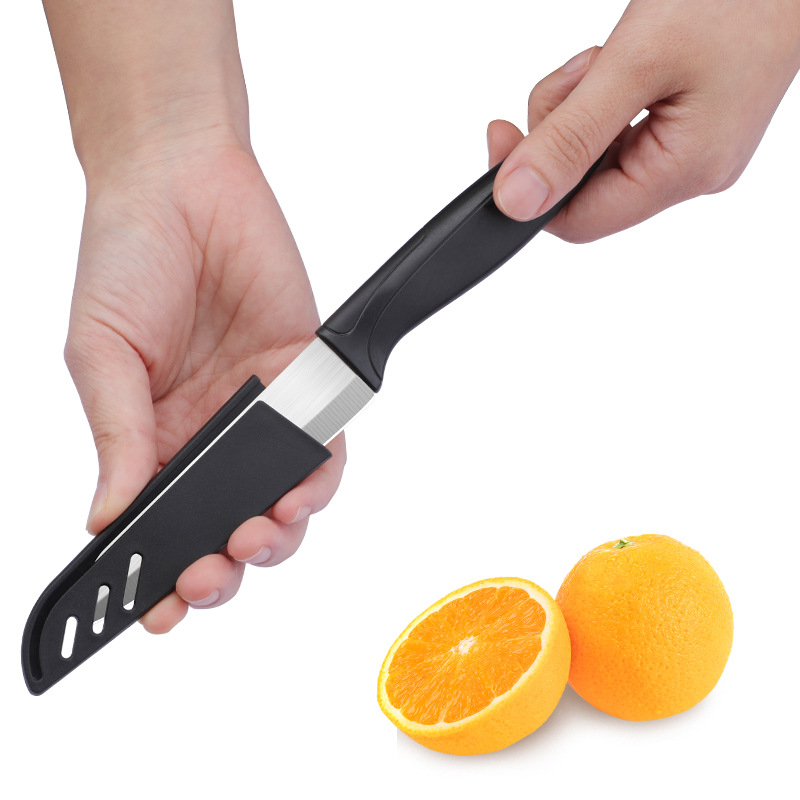 Cuchillo de frutas cuchillo de peeling cuchillo de cabello con manga cuchillo de frutas cuchillo de acero inoxidable cuchillo combinado de regalo al aire libre image 3