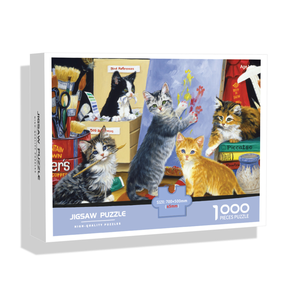 Amazon Venta caliente en stock nueva juventud de 14 años de edad descompresión 1000 piezas rompecabezas de papel juguetes educativos