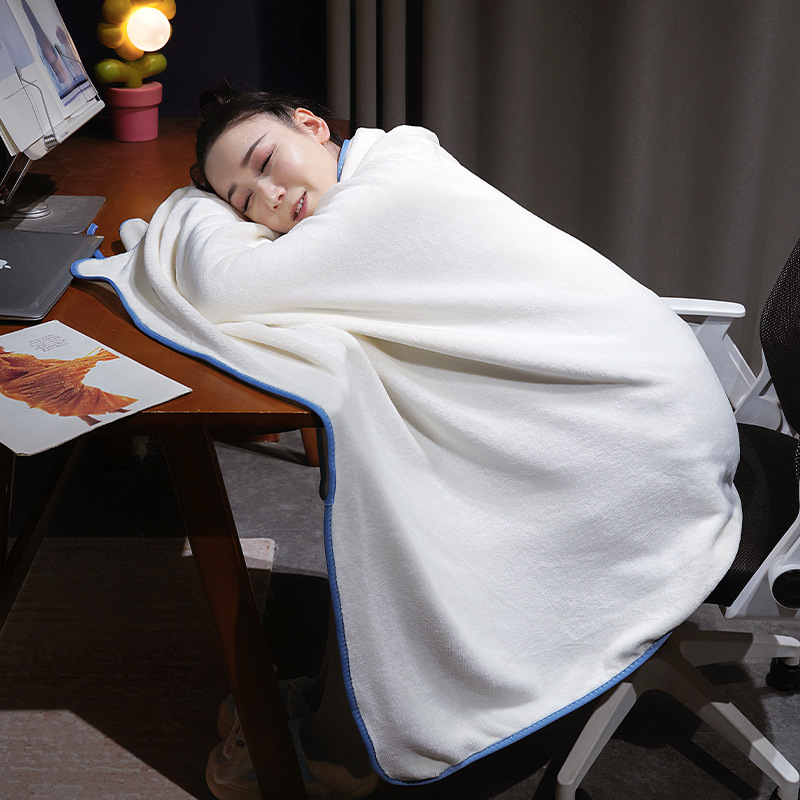 Caricatura encantadora foca alfombra de rollo de oficina almuerzo para dormir cubierta de piernas cubierta estudiantes siesta cubierta portátil cubierta de coche