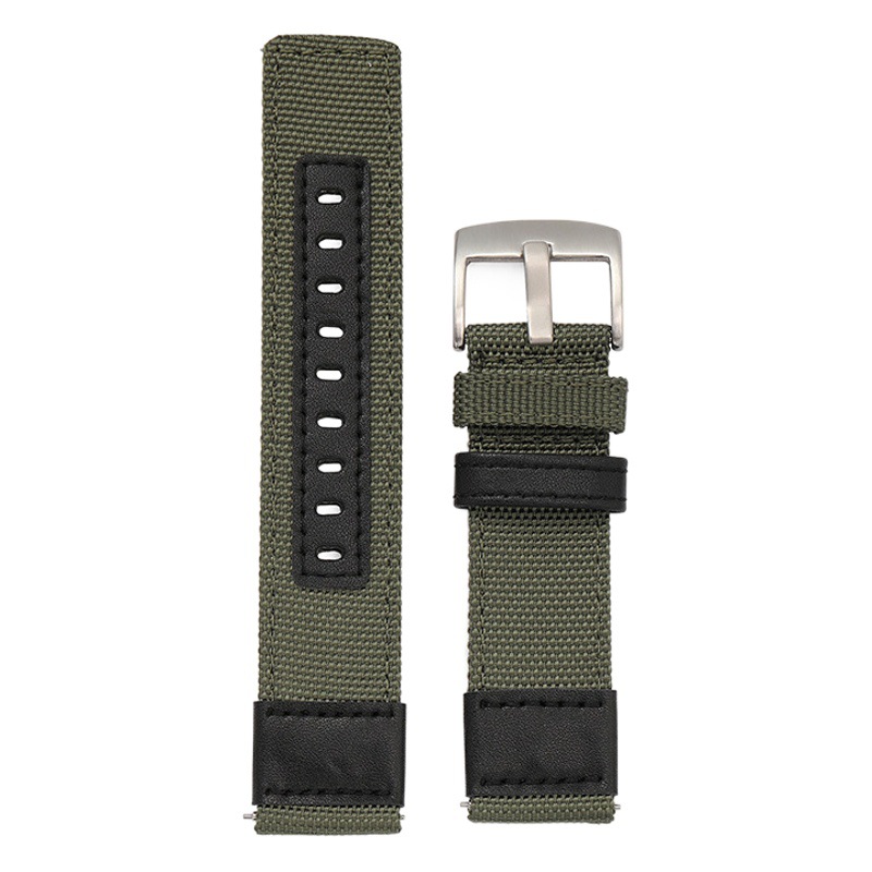 Spot Canvas Strap Nylon with Leather Strap 20 22mm for Samsung S3 Huami Jeep Lengthened Strap